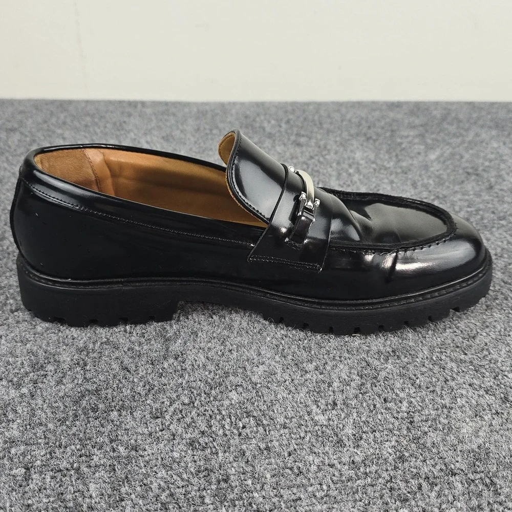Thursday Boot Company Black Leather Loafer Dress Shoes Horsebit Men's Size 10.5